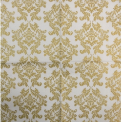 Serwetka zwykła - Złote ornamenty na kremowym tle